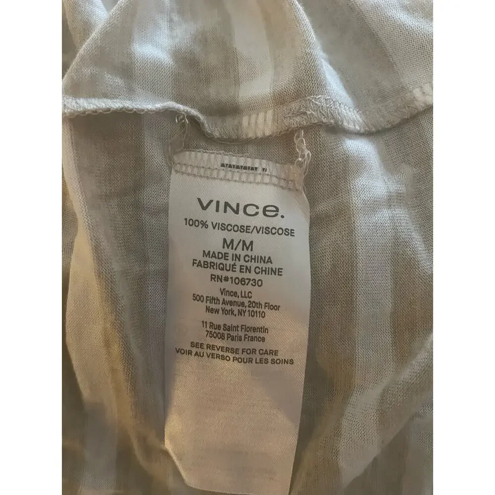 Vince Womens Crewneck bracelet sleeve classic stripe top, $65, Medium, B59 - Picture 3 of 5